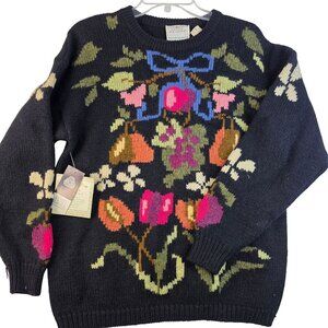 Susan Bristol 80s Pure Wool Sweater Size 38 Vintage Deadstock Cottagecore Granny